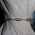Bera - Taşlı Silver + Gold Bileklik