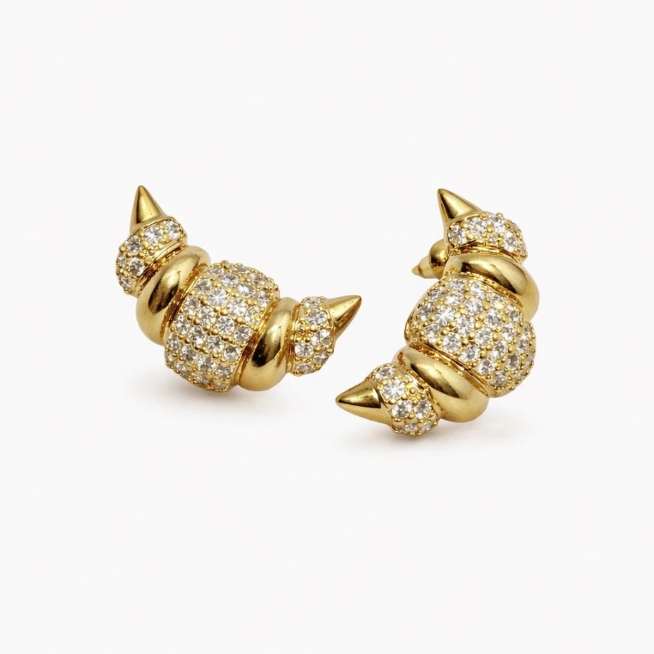 Kruvasan Gold Küpe